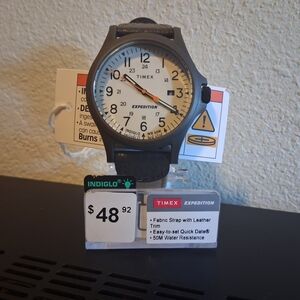TIMEX EXPEDITION ACADIA CAMPER WATCH, LEATHER/CANVAS STRAP, TW4B23700, NWT!!